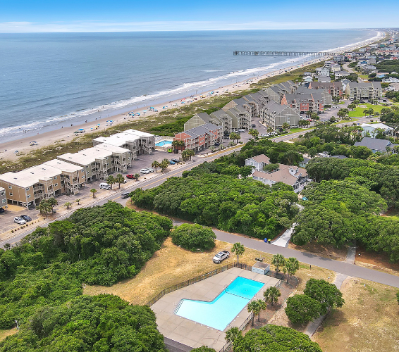Caswell Beach NC Aerial Oak Island Beach Villas