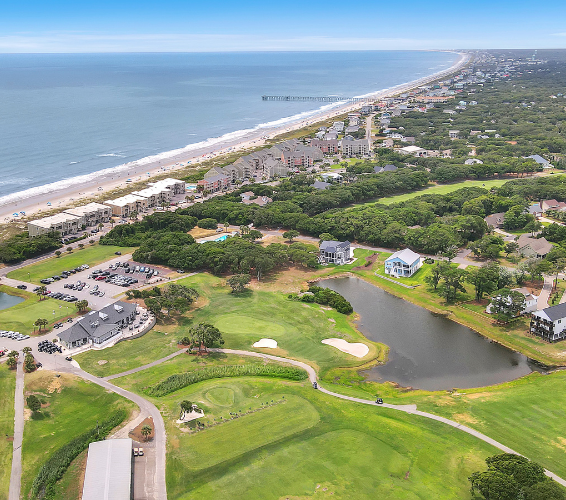 Caswell Beach NC Aerial Oak Island Golf Club Oak Island Beach Villas